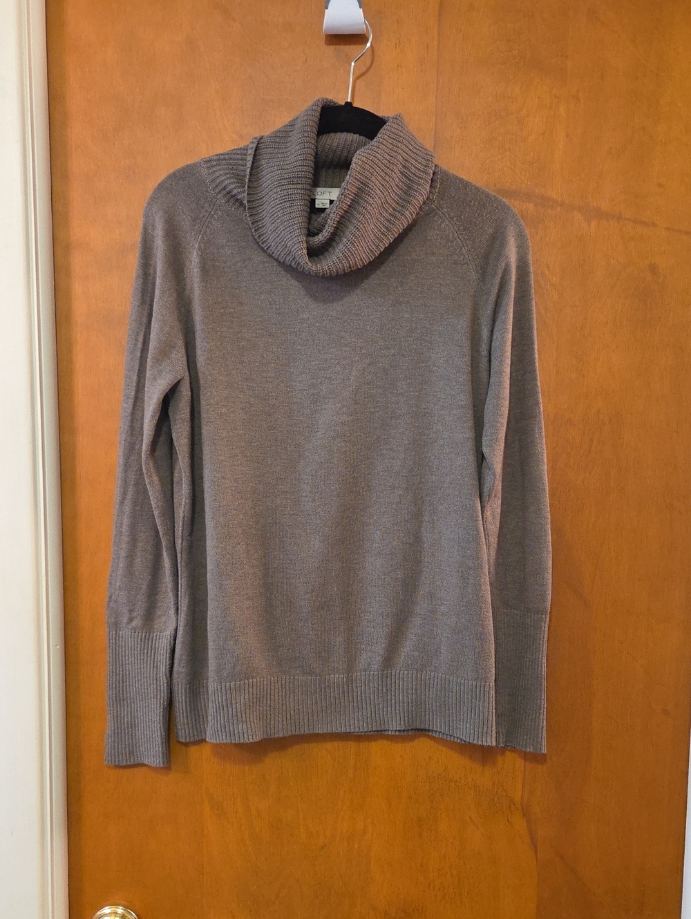 LOFT Taupe Turtleneck Sweater M